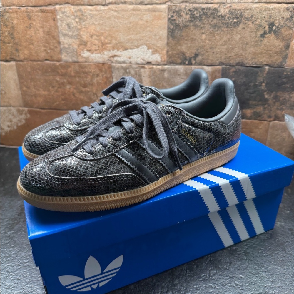 Adidas Black Textured Sneakers